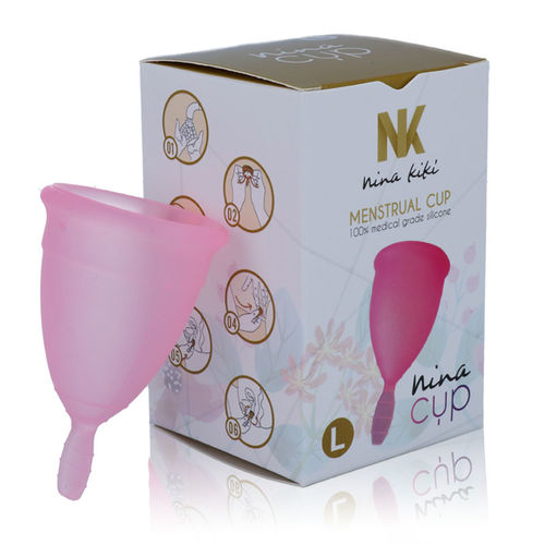 Copa menstrual rosa - talla L nina Kikí en la droguería y sex shop online barata
